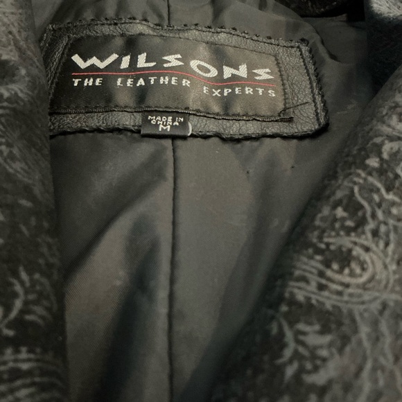 Wilson Leather Trench Women's Sz M Vintage 80s Paisley Embossed Suede Coat - Picture 2 of 13